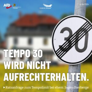 Tempo 30 wird nicht aufrechterhalten